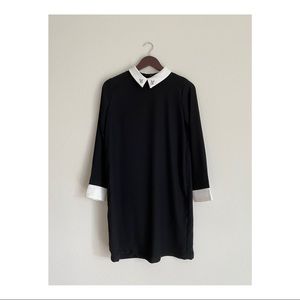 Black & white collared dress